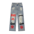 Vintage Wash Distressed Denim Jeans